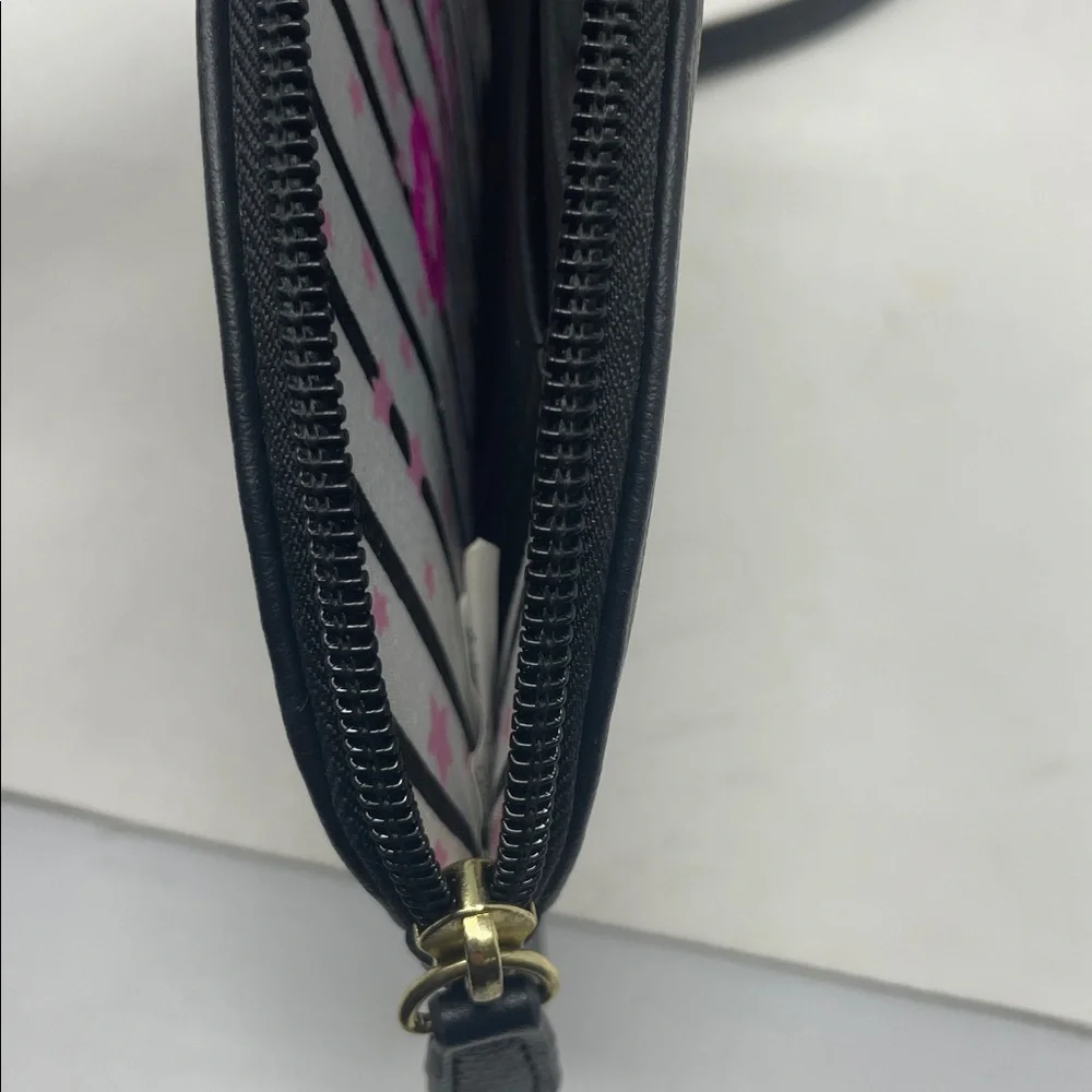Betsey Johnson Black Cat W/Sunglasses Wristlet Excellent Condition